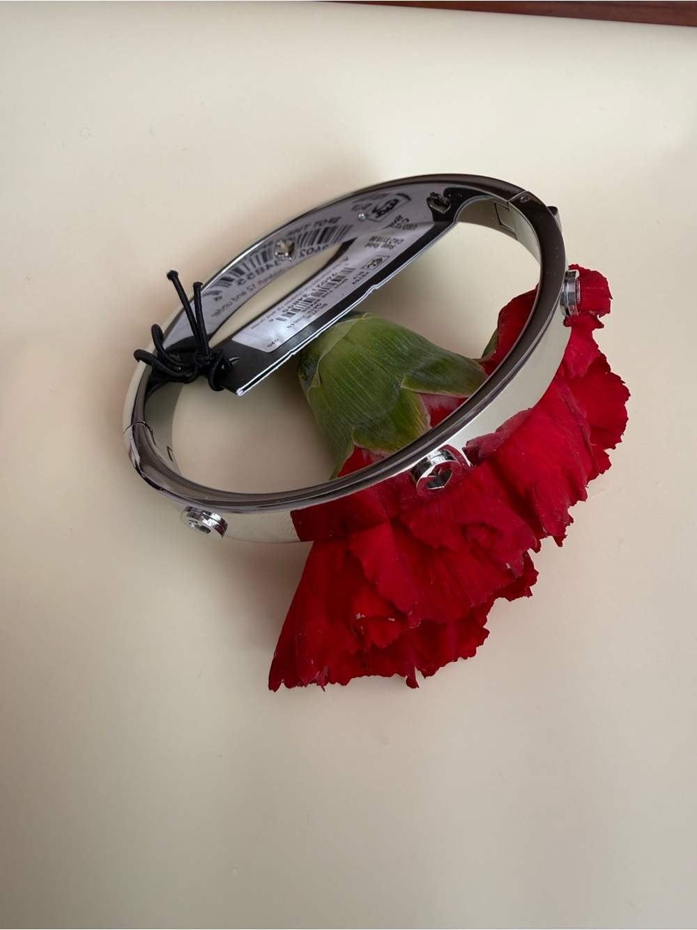 kate spade Silver Bracelet Watch with Red Accent